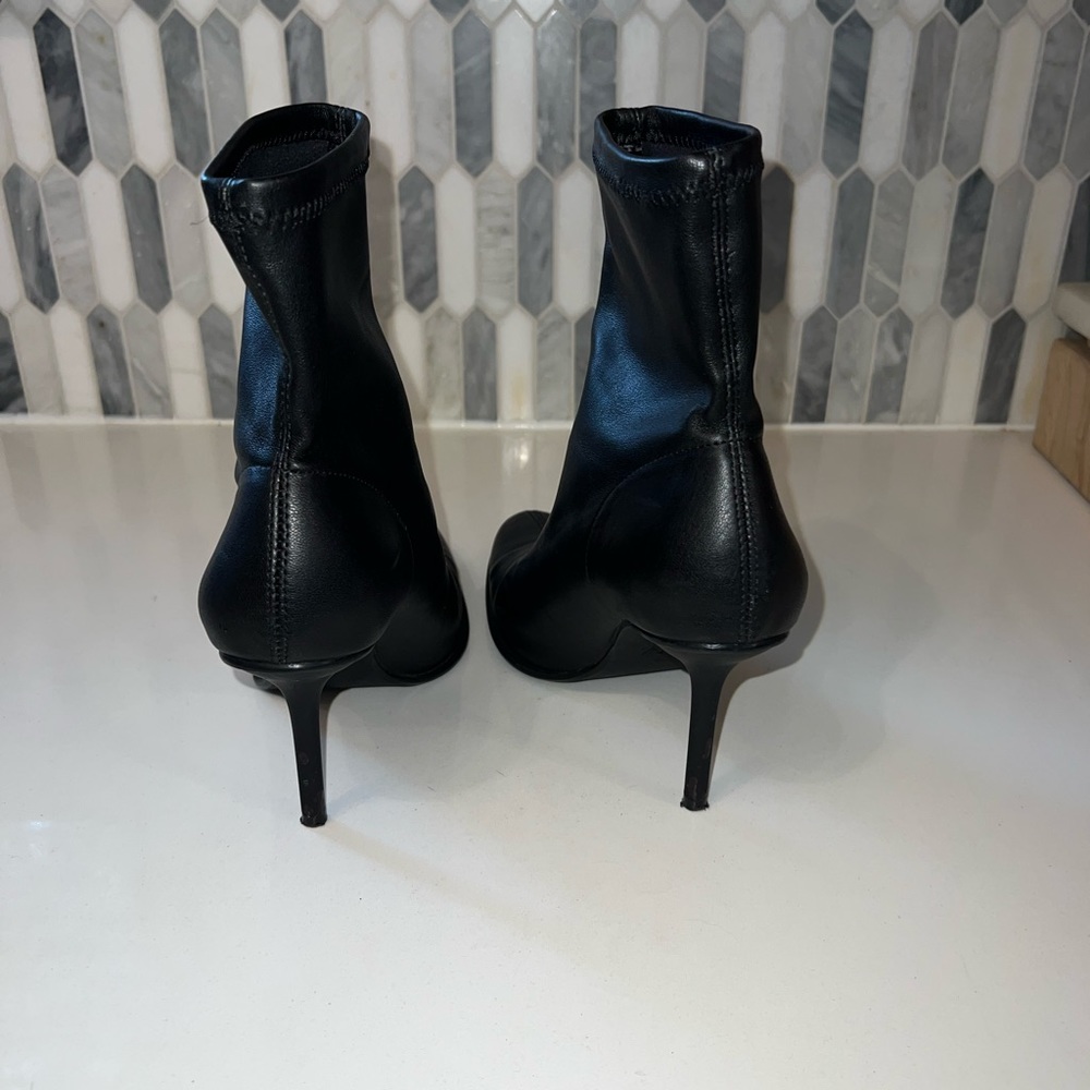 Zara Black Leather Booties